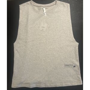 NWT Fabletics Muscle Tank Top Terry Women's Size Medium Soft Grey Heather